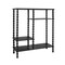 Hello Honey Tiered Shelf with Beveled Shelves and Doweled Legs, Black